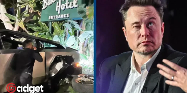Elon Musk's Cybertruck Takes an Unexpected Turn Outside Iconic LA Hotel: A Must-See