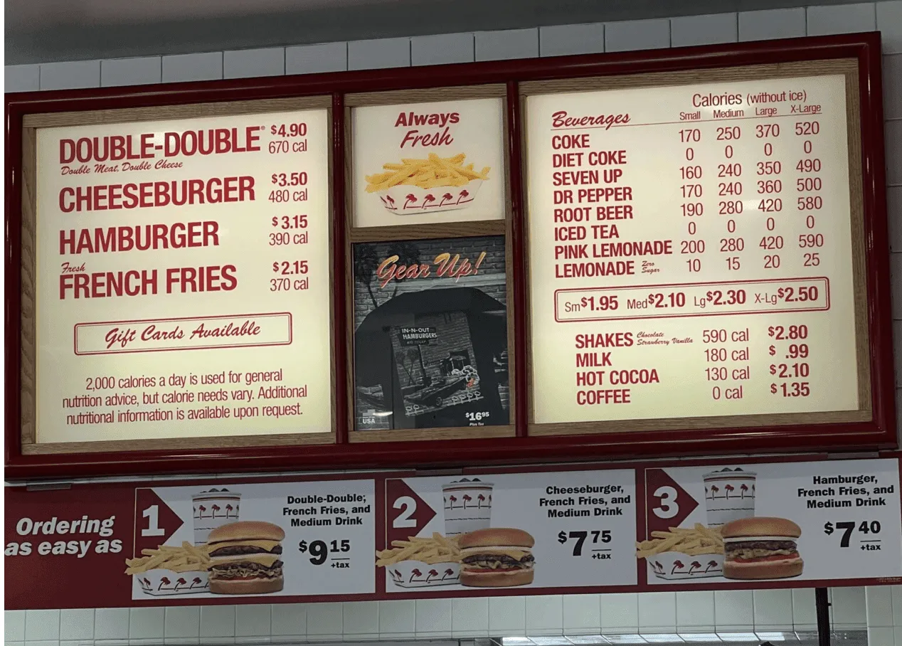 Burger Price Bump How In-N-Out’s New Menu Costs Reflect California's Wage Hike