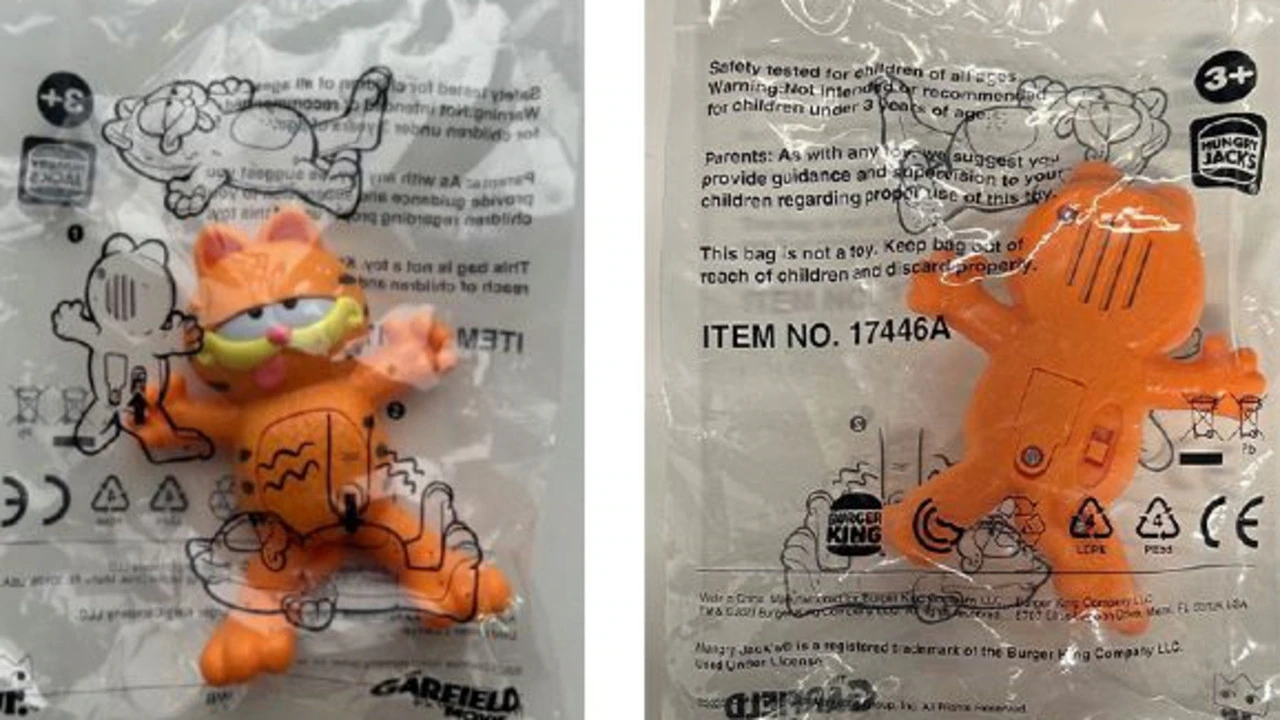 Hungry Jack's Pulls Back Garfield Kids' Toy Due to Severe Choking Hazard