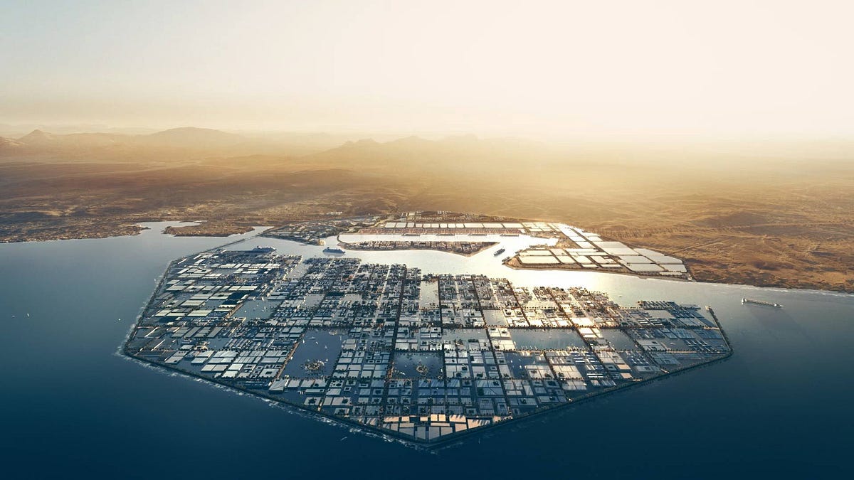 Saudi Arabia's Neom Project Struggles Dreams vs. Reality in the Futuristic City Plan---