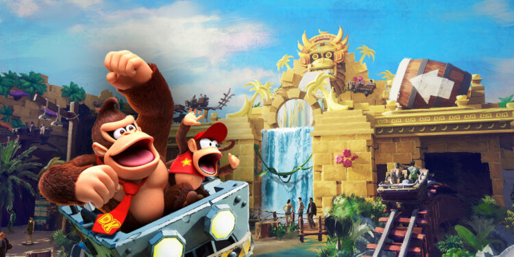 Exciting Peek at Super Nintendo World's New Donkey Kong Country Ride Before Launch----